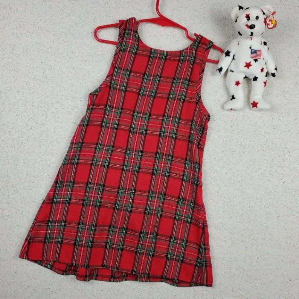 Vintage Plaid Pleated Dress 4t